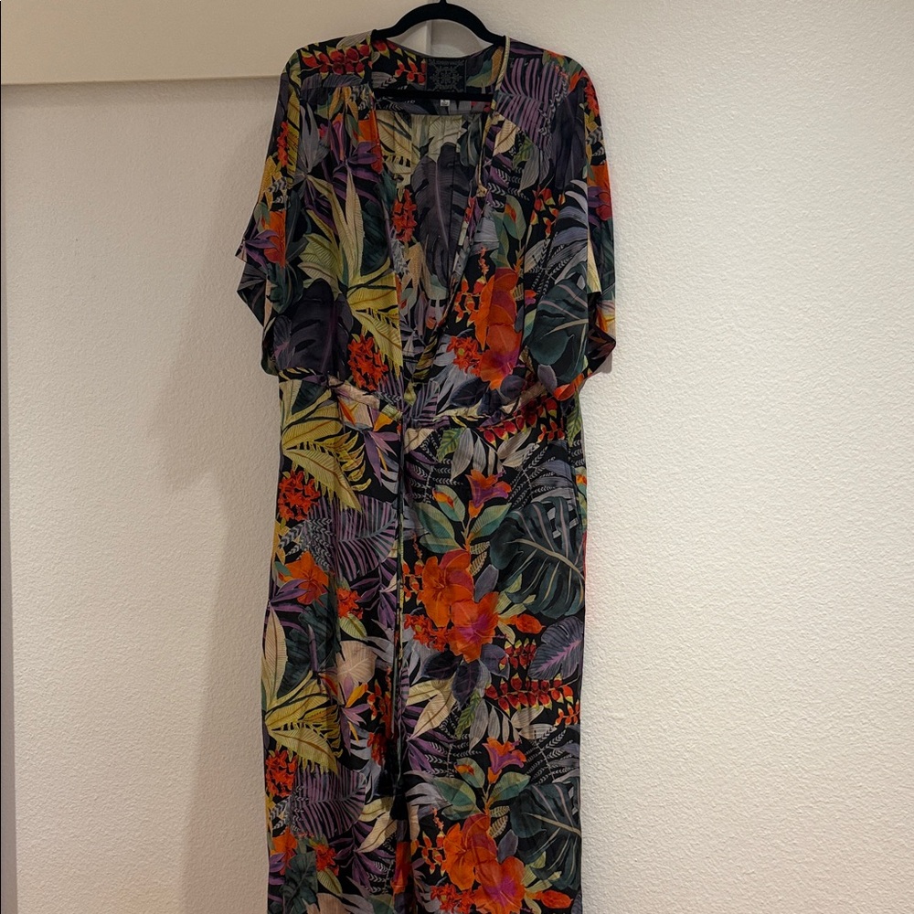Johnny Was Multicolor Floral Jumpsuit
